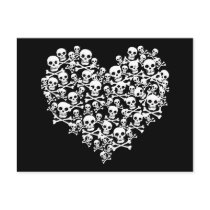 Skull Heart Post Card