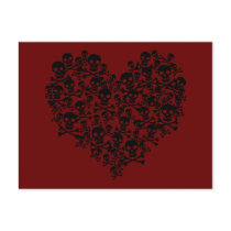 Skull Heart Postcards