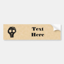 Skull illustration motif. bumper sticker