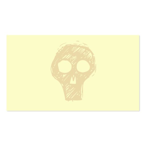 Skull illustration motif. business card template (back side)