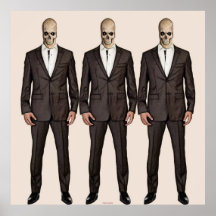 SKULL IN BLACK POSTER