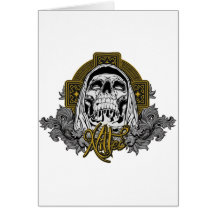 Skull in hell card