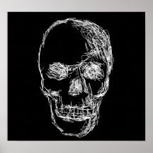 Skull, in White. Posters