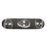 Skull, in White. Skateboard Deck