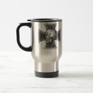 Skull iron-cross mug