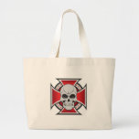 Skull & Iron Cross: Vector Drawing: Canvas Bags