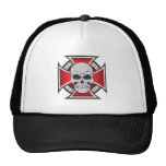 Skull & Iron Cross: Vector Drawing: Mesh Hats