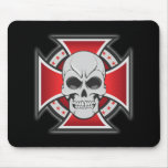 Skull & Iron Cross: Vector Drawing: Mouse Pad