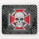 Skull & Iron Cross: Vector Drawing: Mousepad by spiritswitchboard Skull & Iron Cross: Vector Drawing: Mousepad