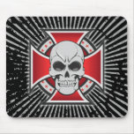 Skull &amp; Iron Cross: Vector Drawing: Mousepad