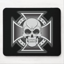Skull & Iron Cross: Vector Drawing: mousepads
