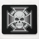 Skull & Iron Cross: Vector Drawing: Mouse Pad