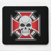 Skull & Iron Cross: Vector Drawing: Mouse Pad