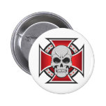 Skull & Iron Cross: Vector Drawing: Pin