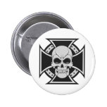 Skull & Iron Cross: Vector Drawing: Pinback Button