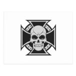 Skull & Iron Cross: Vector Drawing: Post Card