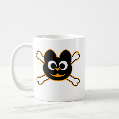 skull Kat orange Mug