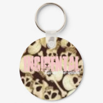 Skull Keychain (Pink & Brown)