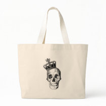 skull, crown, king, royalty, ross farrell, ross, farrell, frox, goth, black and white, graffiti, inkiness, young adult novel, achromatic color, James Rollins, disagreeable person, james thomas farrell, unpleasant person, achromatic colour, cassite, elamite, kassite, paleface, semite, white anglo-saxon protestant, crowned head, king of great britain, king of the germans, male monarch, soot black, king of england, king of france, poor white trash, coal black, white woman, white person, white man, pitch black, jet black, white trash, Bag with custom graphic design