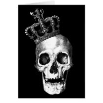 artsprojekt, skull, gothic, halloween, happy halloween, royalty, king of the germans, young adult novel, crowned head, James Rollins, king of great britain, east germanic language, male monarch, east germanic, king of england, king of france, allhallows eve, payment, hallowe&#39;en, sovereign, monarch, bone, Card with custom graphic design