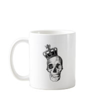 skull, crown, king, royalty, ross farrell, ross, farrell, frox, goth, black and white, graffiti, inkiness, young adult novel, achromatic color, James Rollins, disagreeable person, james thomas farrell, unpleasant person, achromatic colour, cassite, elamite, kassite, paleface, semite, white anglo-saxon protestant, crowned head, king of great britain, king of the germans, male monarch, soot black, king of england, king of france, poor white trash, coal black, white woman, white person, white man, pitch black, jet black, white trash, Mug with custom graphic design