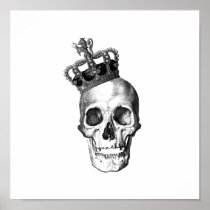 artsprojekt, skull, crown, king, royalty, skull king, magic, king of great britain, young adult novel, conjuration, James Rollins, supernaturalism, king of the germans, crowned head, black art, thaumaturgy, male monarch, conjury, king of england, king of france, white magic, black magic, necromancy, conjuring, invocation, juju, sorcery, payment, sovereign, mojo, monarch, bone, symbol, Poster with custom graphic design