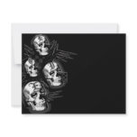 Skull Kisses Gothic Goth Personalized Announcements