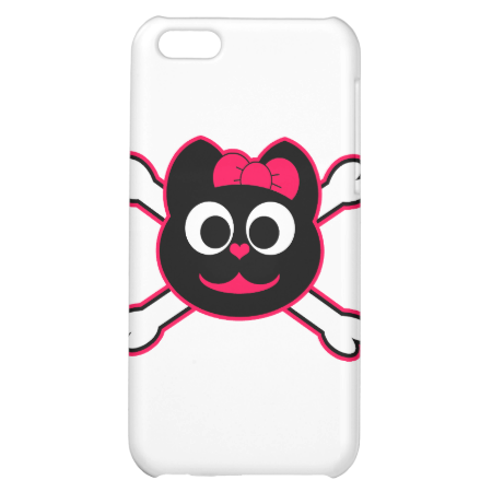 Skull Kitty Pink iPhone 5C Case