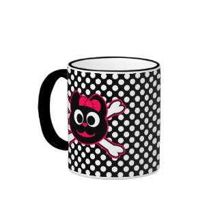 Skull Kitty Pink Coffee Mug