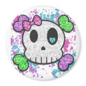 SKULL Locker Magnets, Refrigerator Back to school magnet