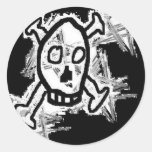 Skull Logo Round Stickers