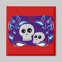 Skull Love magnets