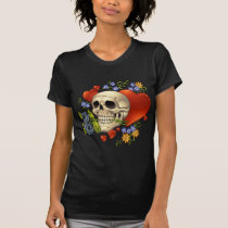 skull, skulls, heart, hearts, flower, flowers, comic, art, good, evil, al rio, rap, T-shirt/trøje med brugerdefineret grafisk design