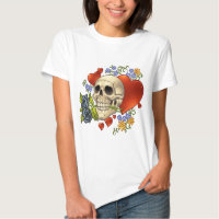 Skull Love - Skulls, Roses and Hearts by Al Rio T Shirt