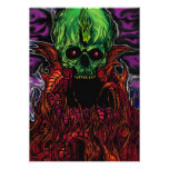 skull mantle invitation invitations