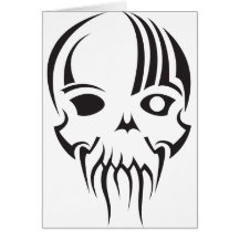 skull mask greeting card