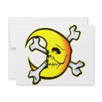Skull Moon w/ Crossbones Custom Invite