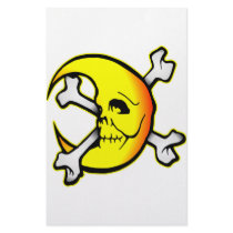 Skull Moon w/ Crossbones stationery