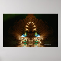 Skull Mountain Fractal Poster posters