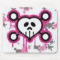 skull mousepad by lozziaston skull mousepad