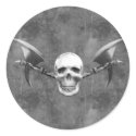 Skull N Axes Sticker by mariannegilliand Skull N Axes Sticker