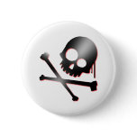 skull n bones 2 pinback buttons