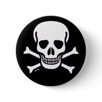 Skull n Bones black button