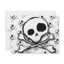 Skull N Bones with backdrop Personalized Invitation