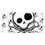 Skull N Bones with backdrop Photo Greeting Card