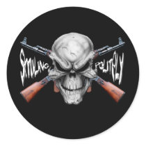 Skull n' Guns Sticker by smilingpolitely Skull n' Guns Sticker