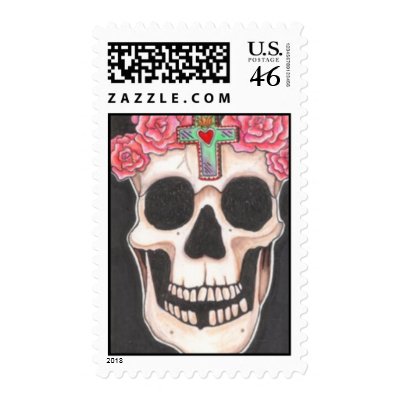 Skull 'n Roses Stamp