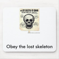 skull, Obey the lost skeleton mousepads by bobelliot skull, Obey the lost skeleton mousepads