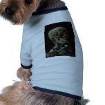 Skull of a Skeleton with Burning Cigarette Pet Clothing