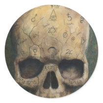 Skull of a witch sticker